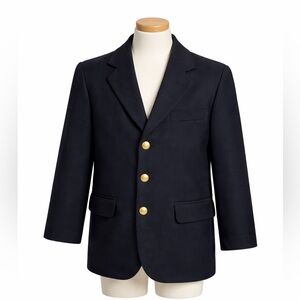 Claiborne Midnight Blue Blazer with Brass Accents